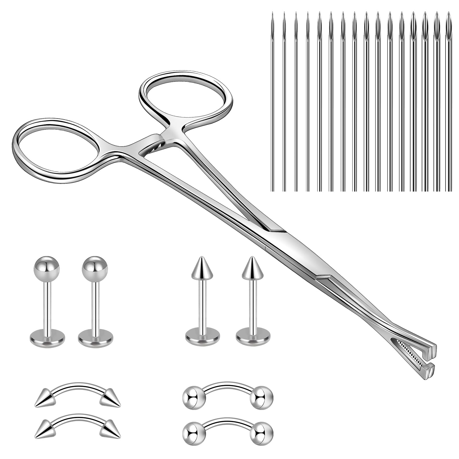 Amazon.com: WINSENET Body Septum Piercing Kit 25 Pcs Peirce Kits